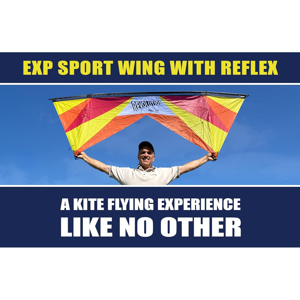 Revolution Kites EXP Kite (Handle/Line Set/Instruction Manual/1 Spare Shaft).