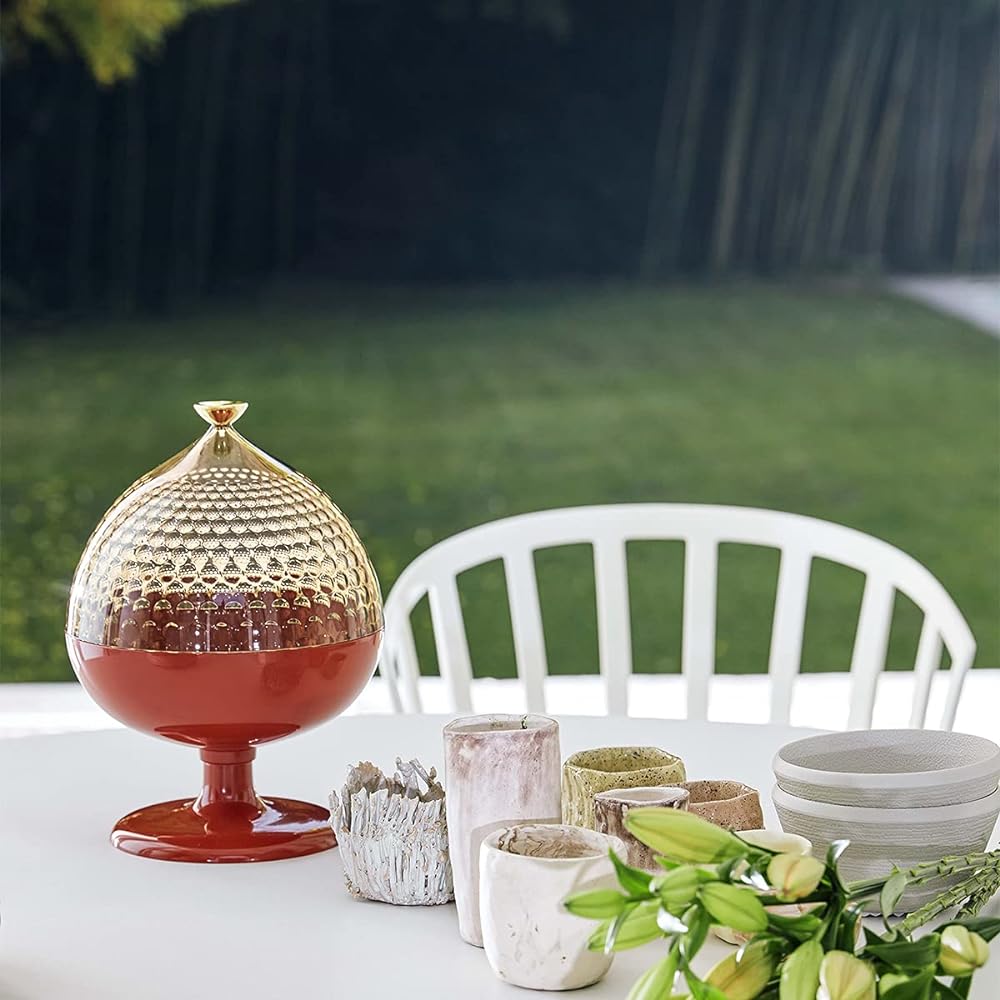 Kartell Tabletop Container Pumo Crystal/White SFAC-K1551-BT