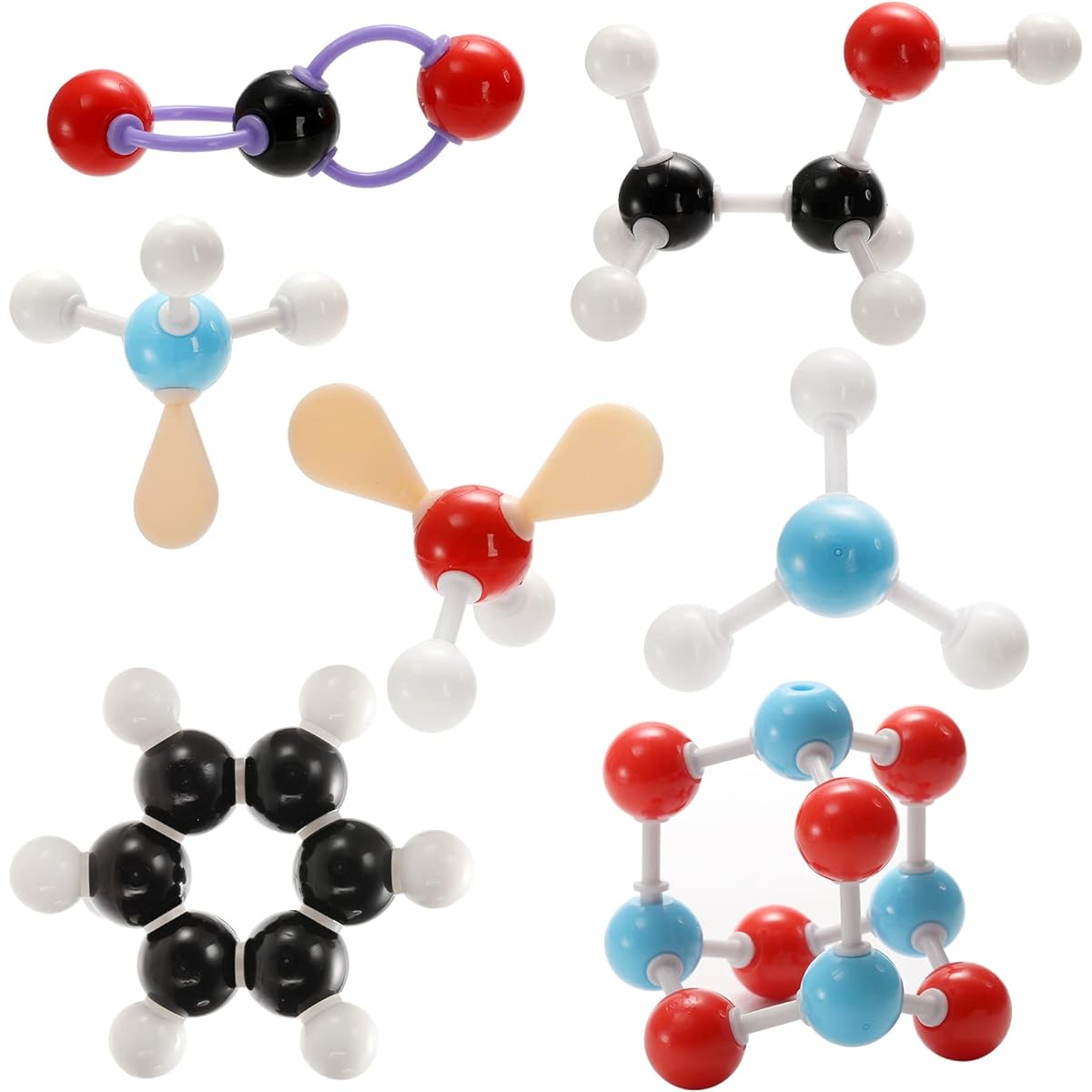 SOUJOY Chemical Molecule Model Kit 444 Pieces Organic and Inorganic Modeling Student Teacher Set Atomic Bonds Links Short Link Remover Tool for Science Learning