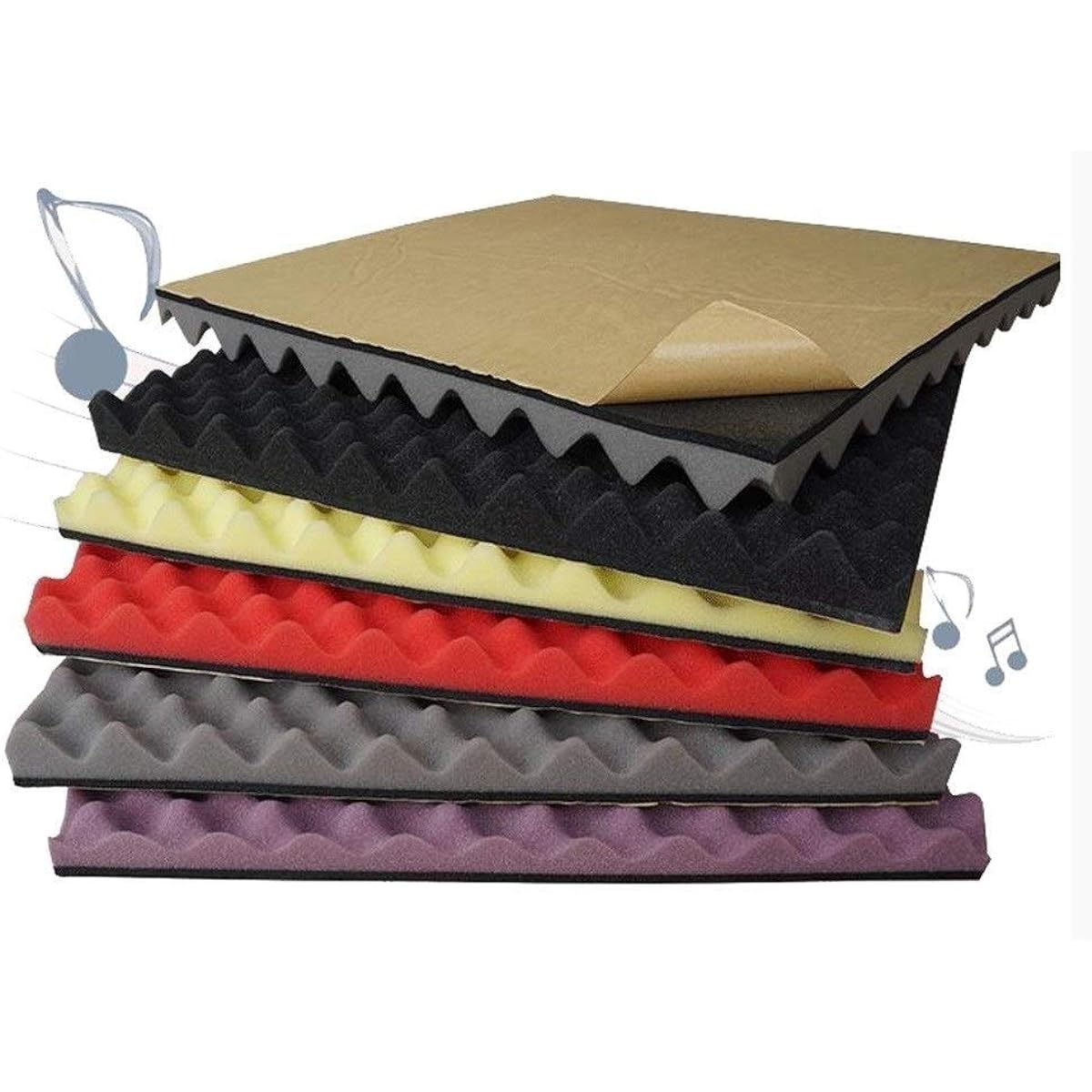 Bar Acoustic Panel, Thick Durable Sound Absorbing Cotton Yellow/Black Home Studio Soundproofing (Black) (Yellow)