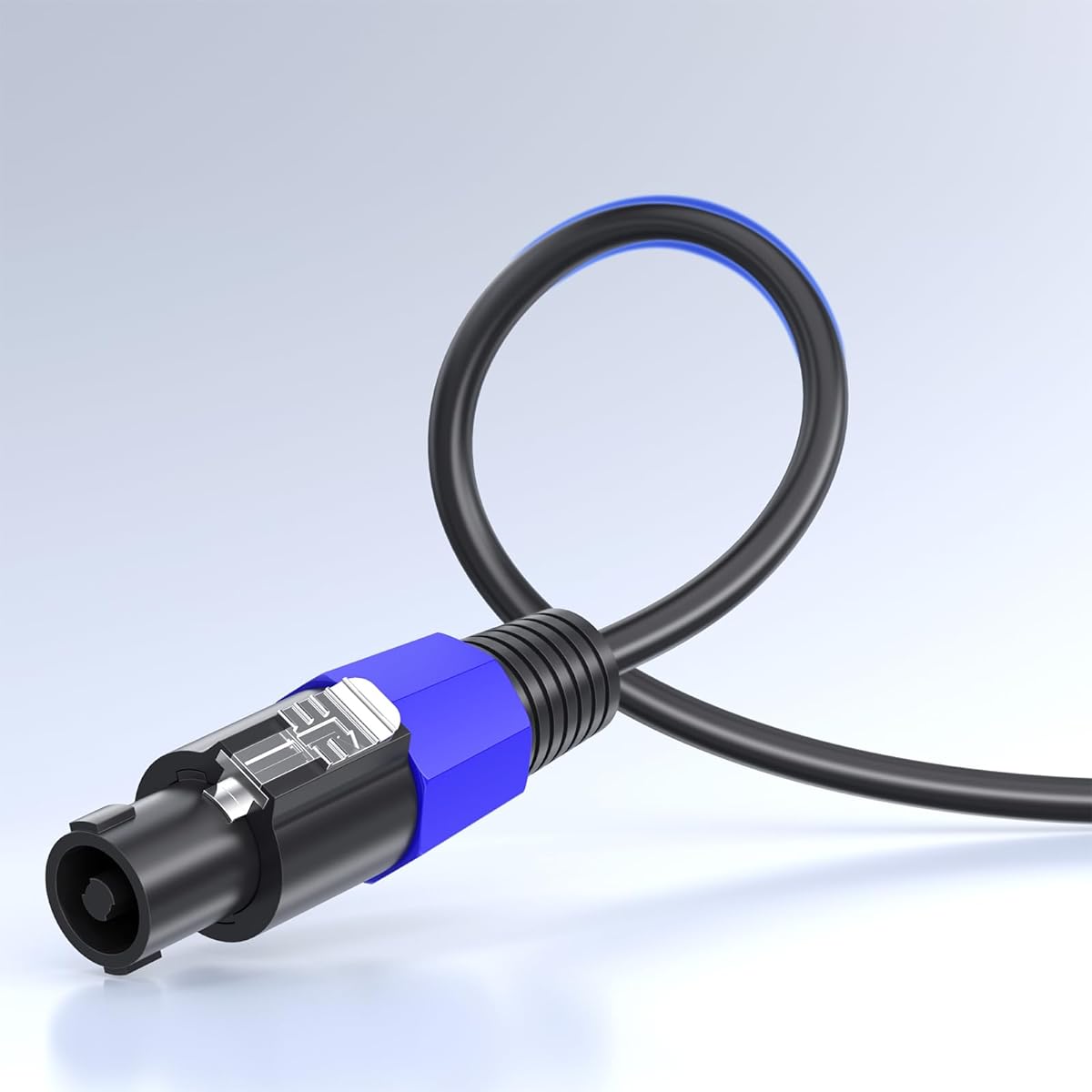 EPYOADO 25ft Professional Speakon to Speakon Cable 12 AWG Patch Cord DJ/PA Audio Amplifier Speaker Cable Wire Pack of 2