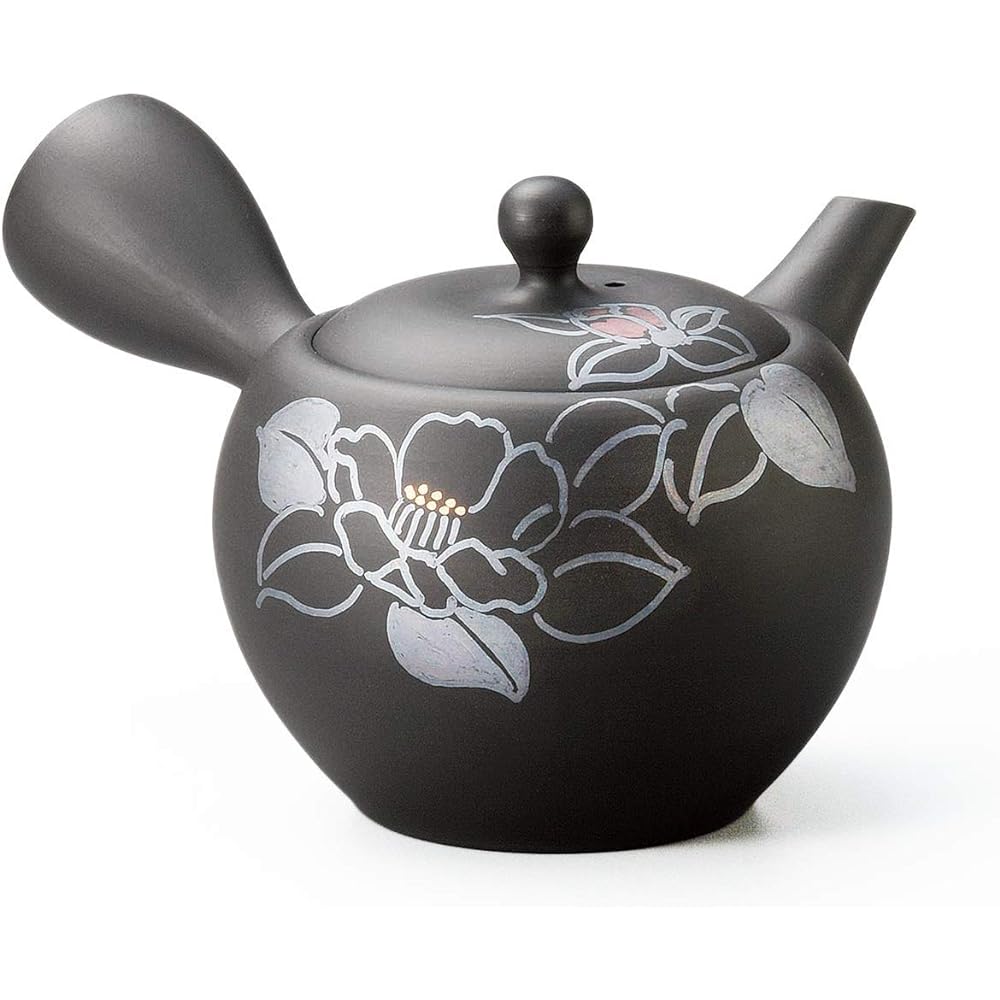 Tokoname ware Shokei Maru camellia painting teapot F230