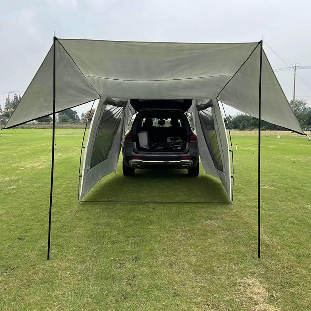 Kadahis Tarp Tent Car Side Tarp for Cars Sunshade Curtain Easy to Set Up Mosquito Repellent Inner Tent Can be Used Alone for 5-6 People Camping Tent Outdoor Park Mountain Climbing Sleeping in Car