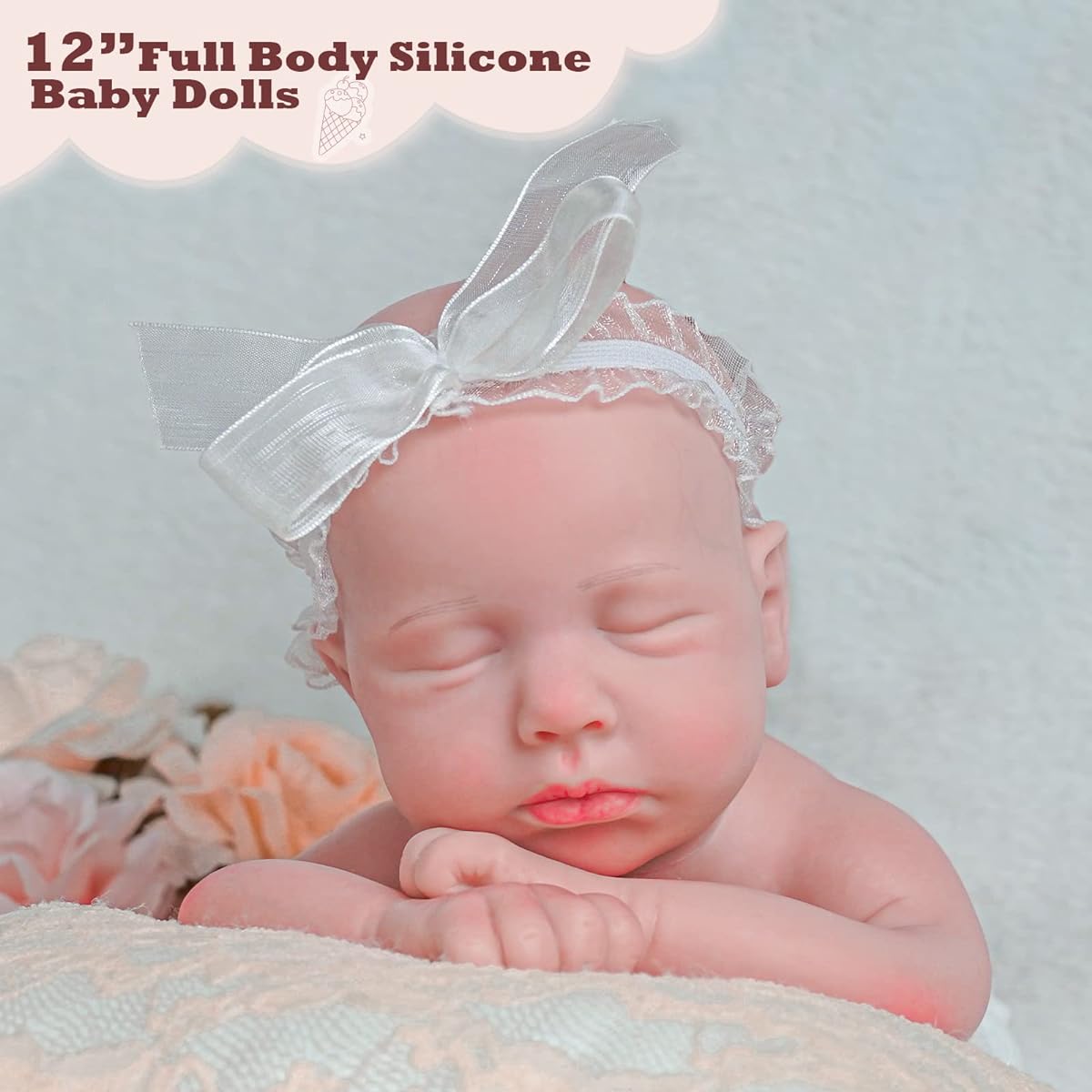 BABESIDE Lifelike Reborn Baby Doll - 13 Inch Silicone Full Body Lifelike Newborn Doll Real Life Baby Doll Girl