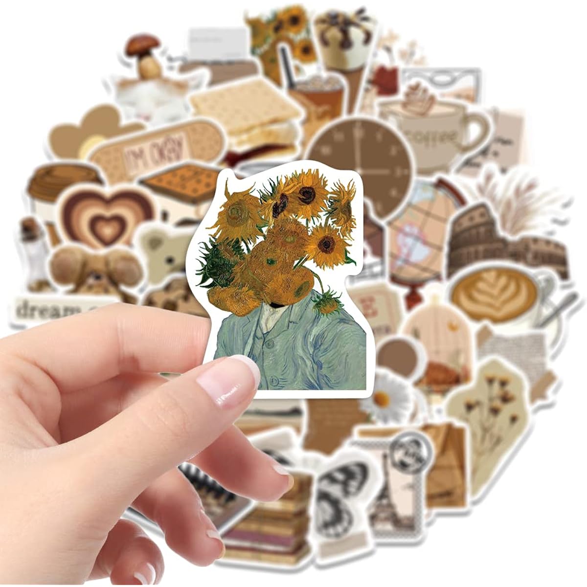 DIYDEC Vintage Stickers 60 Sheets