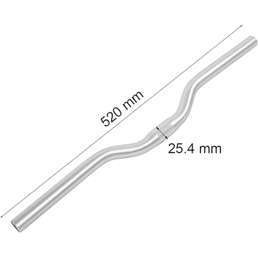 Bicycle Riser Bar, 25.4Mm*520Mm Bicycle Handlebar, Durable Portable Riser Bar Handlebar for Bicycle Men Mountain Bike Mountain