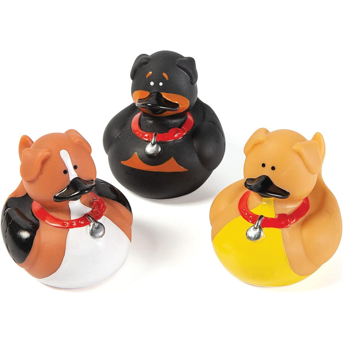 Fun Express Rubber Duckies for Dogs - Set of 12 Ducks - Party Favors and Giveaways