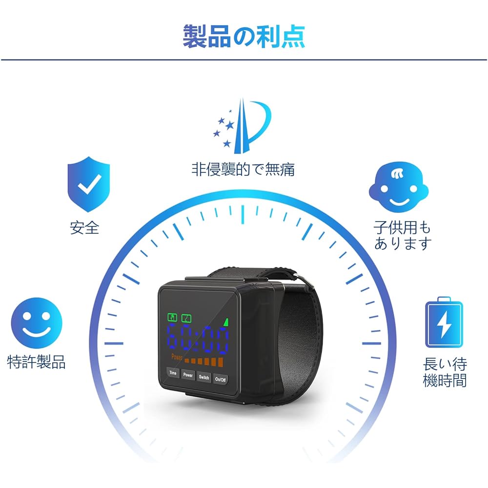 Semiconductor laser red LED wrist type acupoint irradiation red light led 650nm red light lamp infrared lamp wrist type infrared birthday celebration Respect for the Aged Day Mother's Day Father's Day present
