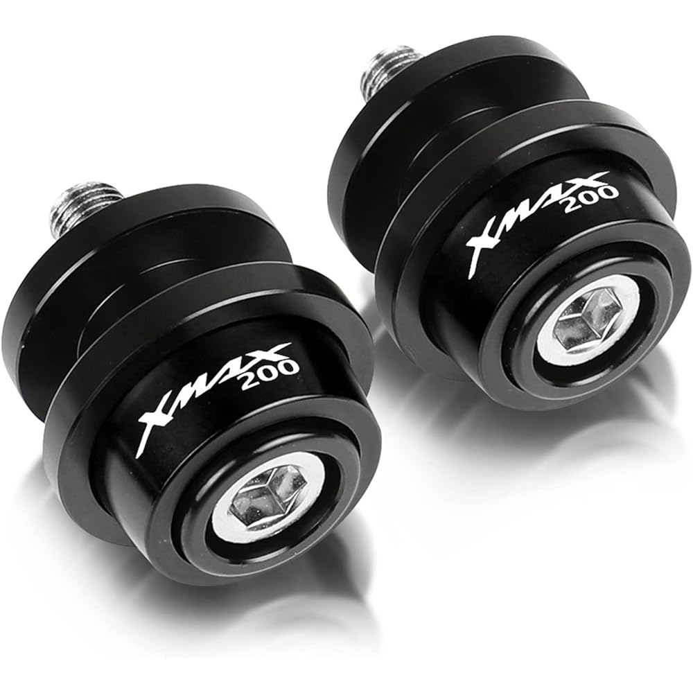 DEMUR Swingarm Slider Spool CNC Aluminum Motorcycle 6mm Stand Screw Accessories Yamaha XMAX200 X-MAX 2021 2020 AllyeaRs Swingarm Slider Spool (Size : Gold XMAX200 LOGO)