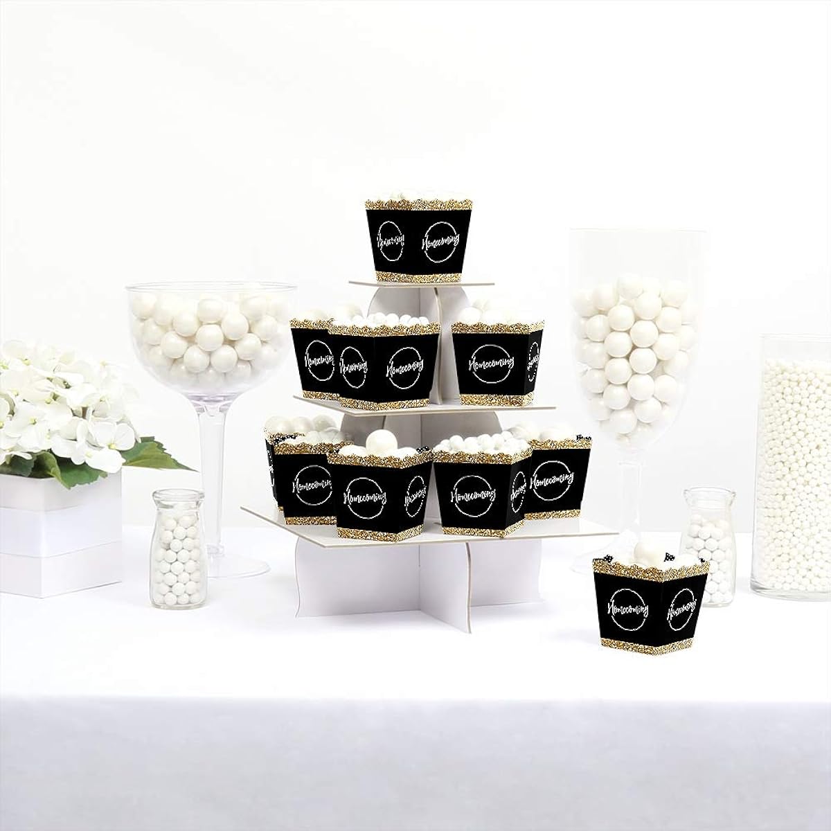 Big Dot of Happiness Hoco Dance Party Mini Favor Boxes Party Treat Candy Boxes Set of 12