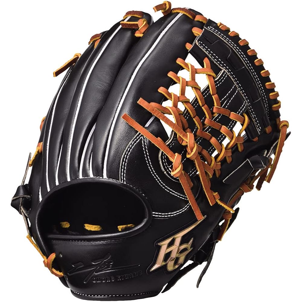HI-GOLD (High Gold) Softball Glove Self-Gold Series OKG-210 SR Black with Finger Cover