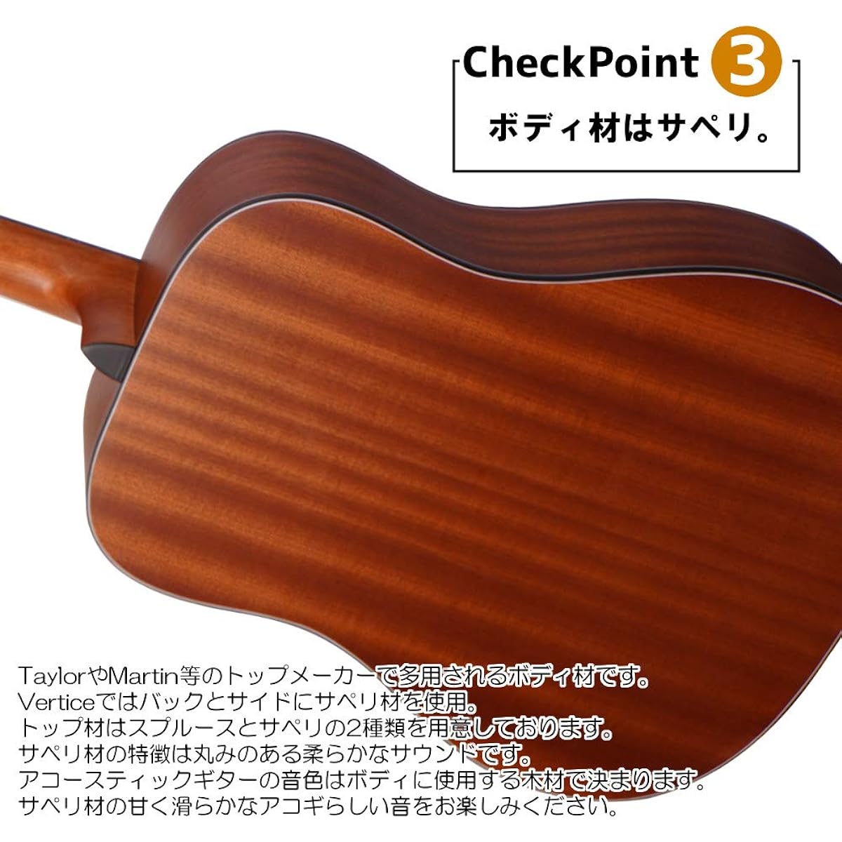 Vertice Acoustic Guitar 11 Piece Beginner Set 41 Inch Dreadnought Type VTG-41 Suitable for Beginners to Advanced Users Guitar Beyond Imagination Vertice