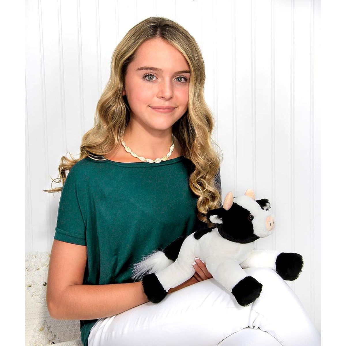 Bearington Jesse Stuffed Cow Plush Toy 12"