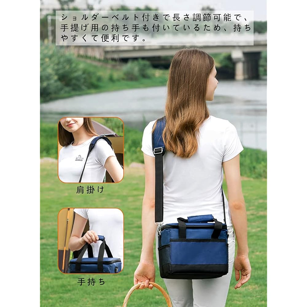 BEIKEMALL Cooler Box, Small 10L, Large 18L, 35L, Insulated Bag, Foldable, Fishing, BBQ, Picnic, Excursion, Fireworks, Barbecue, Camping, Thermal Insulation, Cold Bag, Waterproof, Lightweight, Handheld and Shoulder Bag, Convenient to Carry