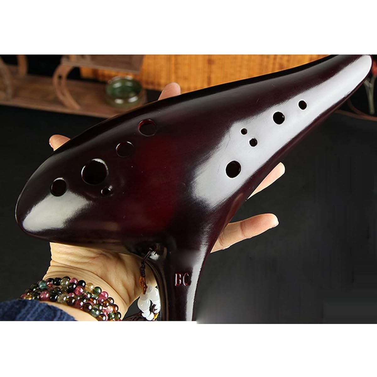 Smoke Burn Clay Good Sound 12 Hole BC Ocarina Flute Instrument for Beginners Ocarina Musical Instrument