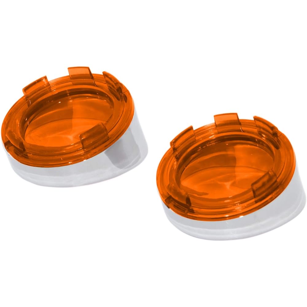 Motorcycle Turn Signal Light Visor Lens Cover Harley-Davidson Sportster 883 1200 Softail Dyna Road King Road Glide XM04-012-08