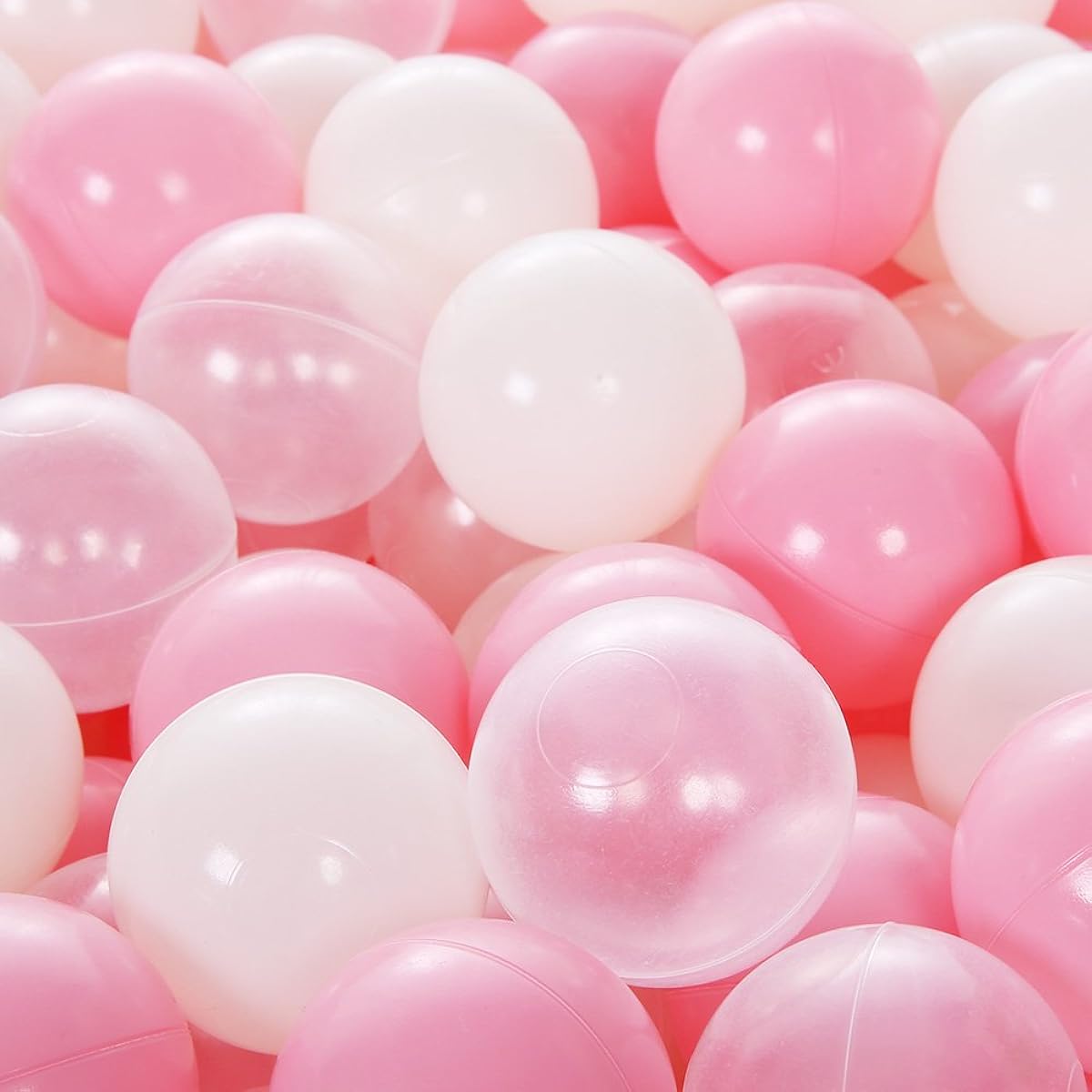 PlayMaty Colorful Pit Balls 2.1 Inch Plastic Ocean Balls Crushproof Stress Balls for Kids Pool Balls Playhouse Pit Accessories