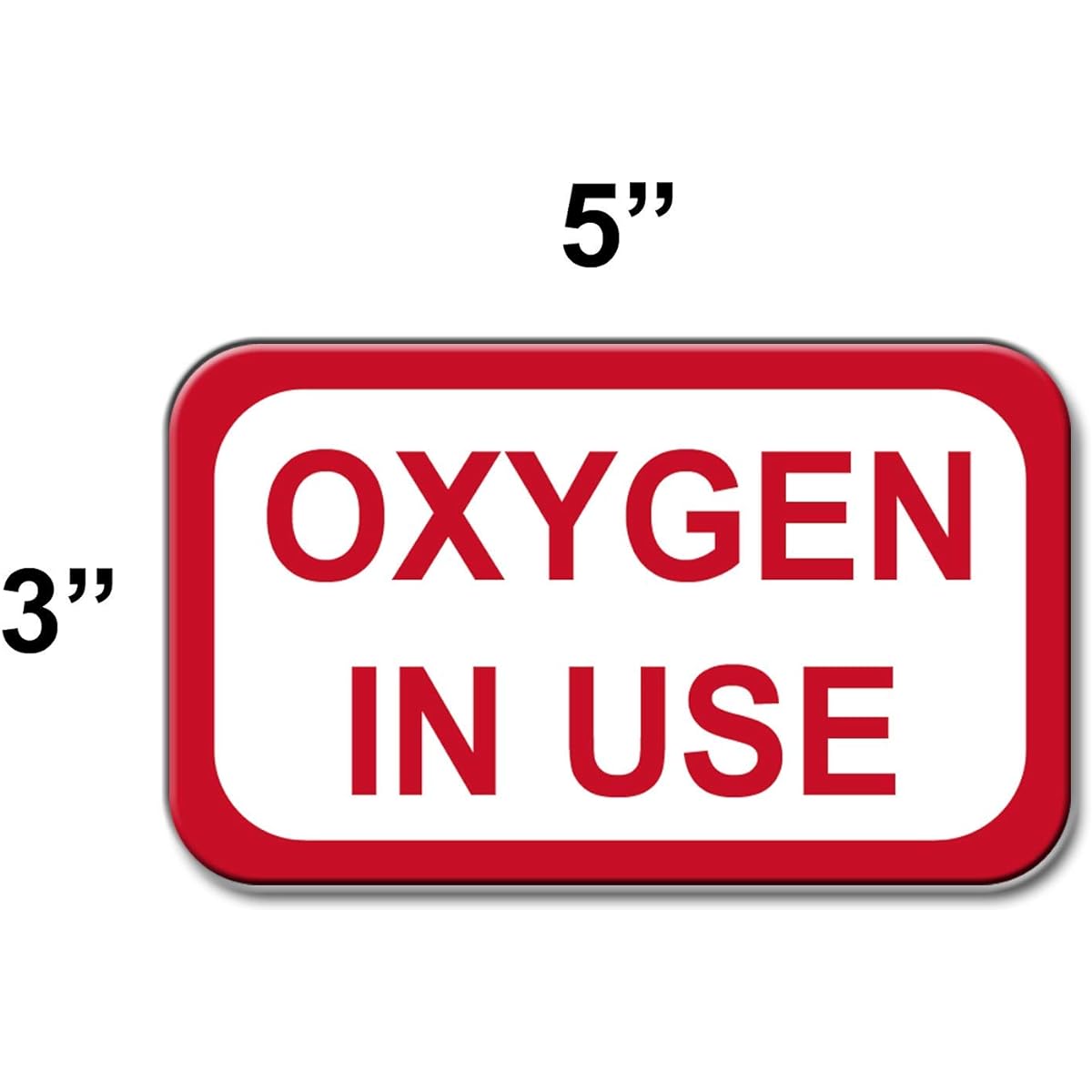 Curb-N-Sign In Use Oxygen Reflective Decals 2 Pack