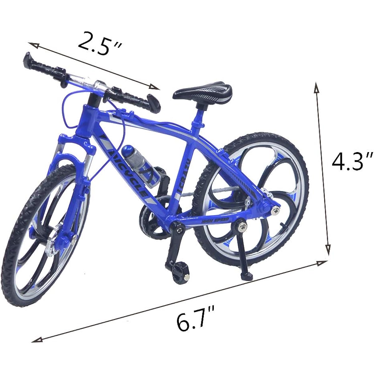Ailejia Zinc Alloy Finger Mountain Bike Mini Bicycle Model Cool Boy Toy Decoration Craft Home Use Blue 0818