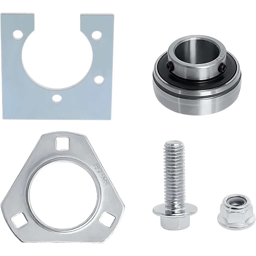 Go-Kart Live Axle Bearing Kit 1" Bearing Kit (3 Holes) Kit Perfectly Fits Go Kart Mini Bike Trike Off Road ATV