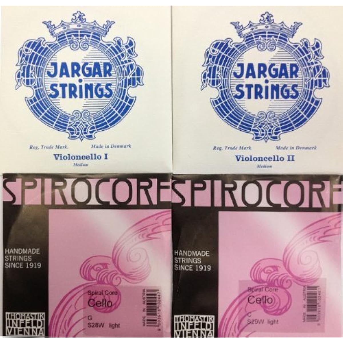 Cello String Set Cecilia Musica Selection JARGAR & SPIROCORE Chrome Wound (Weich)
