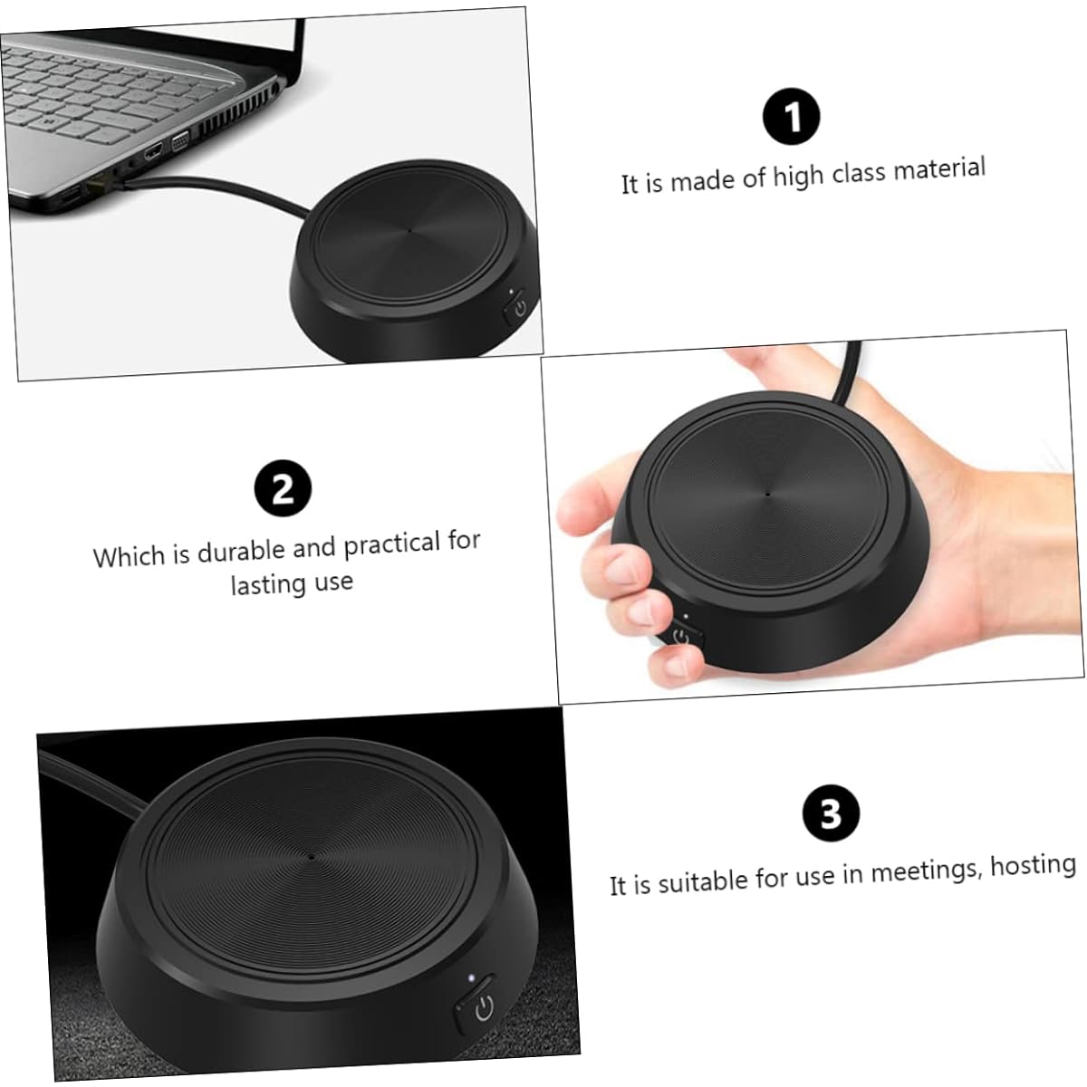 VICASKY 8pcs Pickup Microphone Laptop USB Microphone Live Streaming Microphone Tablet Mini Microphone Personal Speakerphone Voice Condenser Microphone for Computer
