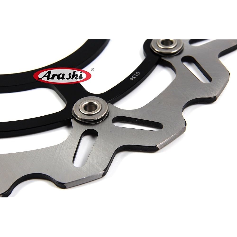 Arashi Front and Rear Brake Disc Rotor Fits Suzuki DRZ400SM 2005-2021 Motorcycle Replacement Accessories Black 2006 2007 2008 2009 2010 2011 2012 2013 2014 2015 2016 2017 2018 2019 2020