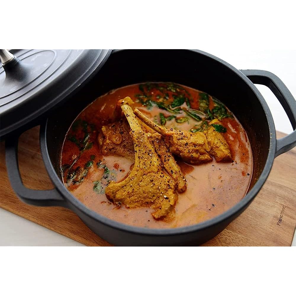 Mannen gioia casserole 24cm double-handed pot compatible with open/IH/open flames compatible with open/IH/open flames lightweight outdoor fluorine coated non-stick black XC-24BK