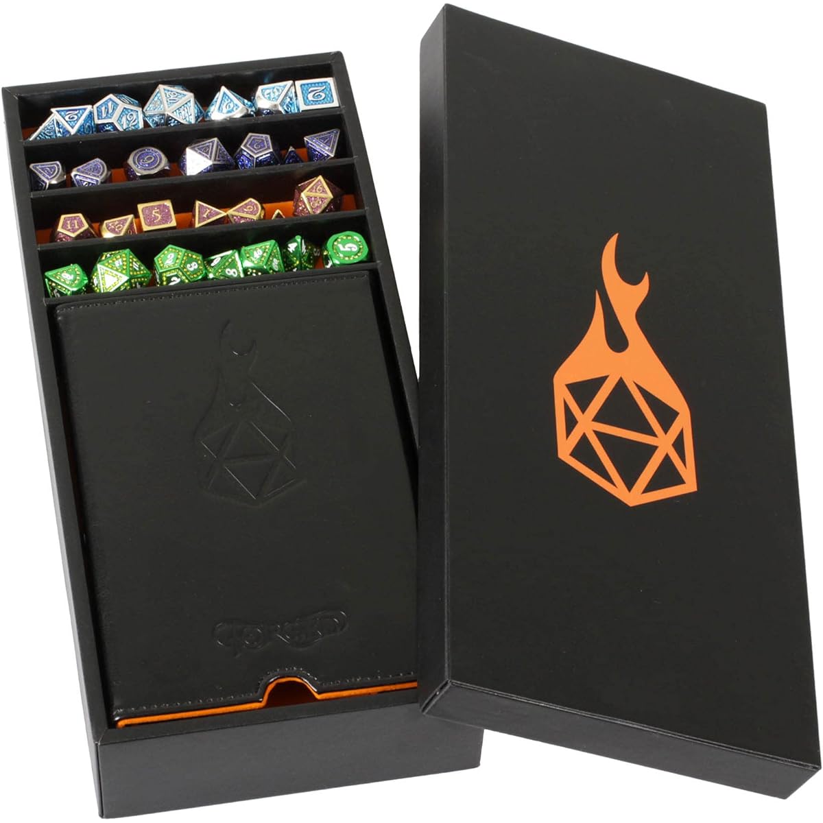 Forged Dice Co. Citadel Dice Tray and Dice Tower - DnD Dice Tray Dice Skin Tray Dice Kit Box for Dice and Removable Dice Tower - 3-in-1 Dice Rolling Tray Storage and Tower - Perfect for RPGs and Tabletop Games
