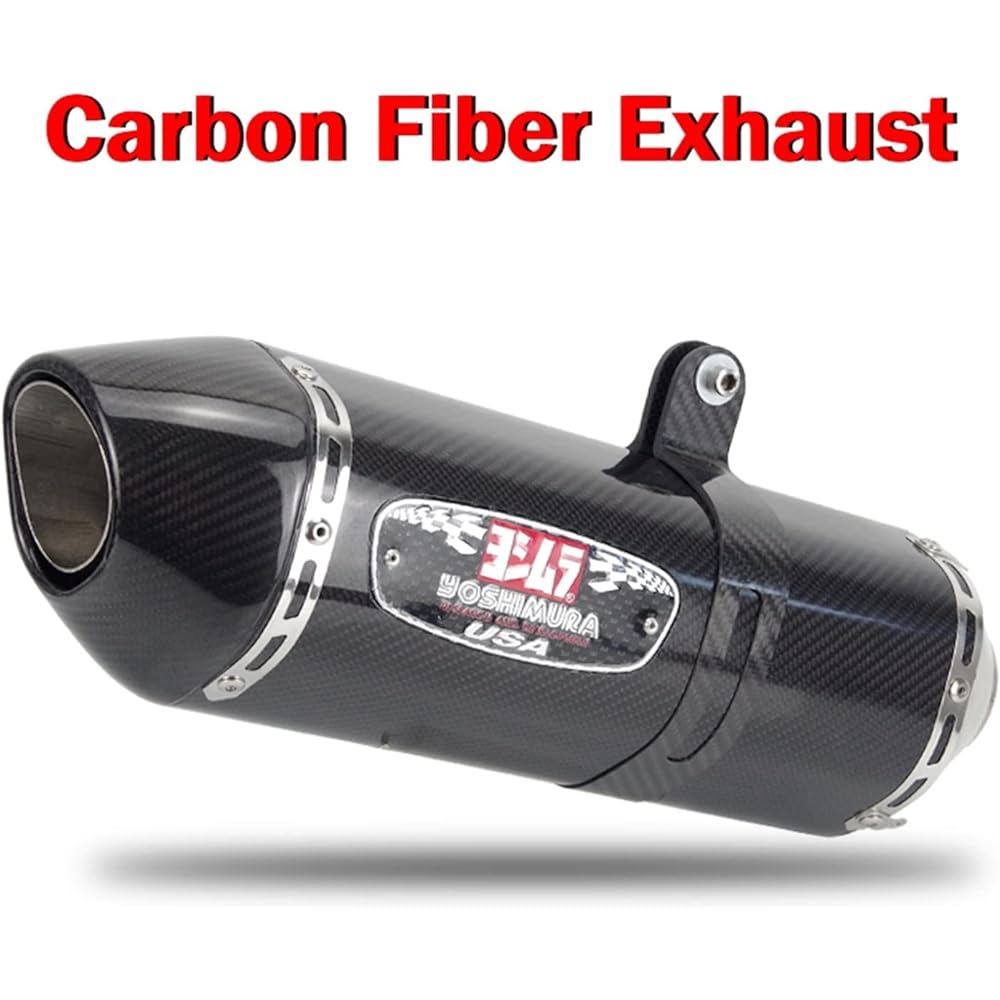 Honda CBR1000 Tmax530 F650GS R6 Z900 Z250 Universal Motorcycle Exhaust Muffler for Yoshimura Exhaust DB Killer Replacement Upgrade Accessory (Color: H)