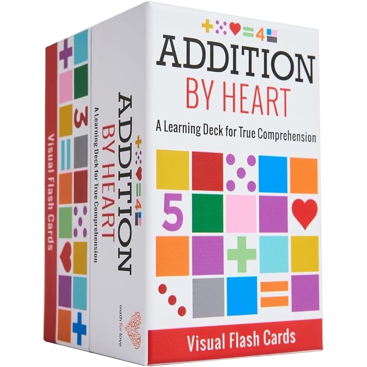 Heart Math for Love Addition Visual Flash Cards – Colorful Learning Deck for True Understanding of Addition Number Facts