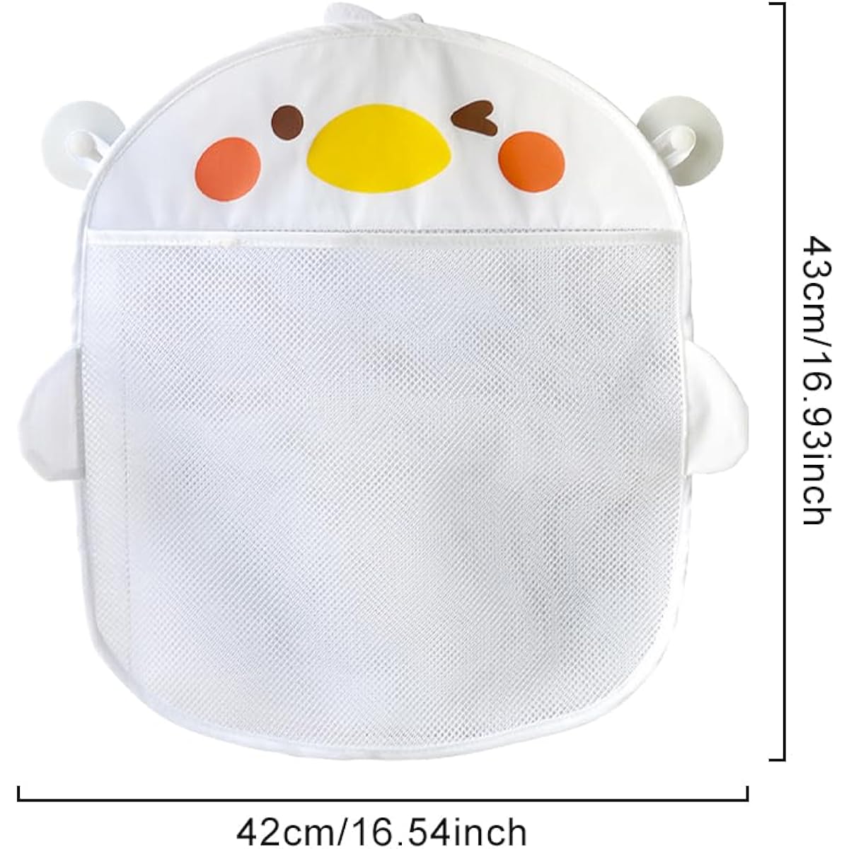QWLWBU Bath Toy Organizer, Bath Toy Storage for Shower, Hanging Mesh Bathtub Toy Holder, Help Baby Bathtub Toys Dry Faster, Bathtub Toy Organizer with 2 Suction Cups
