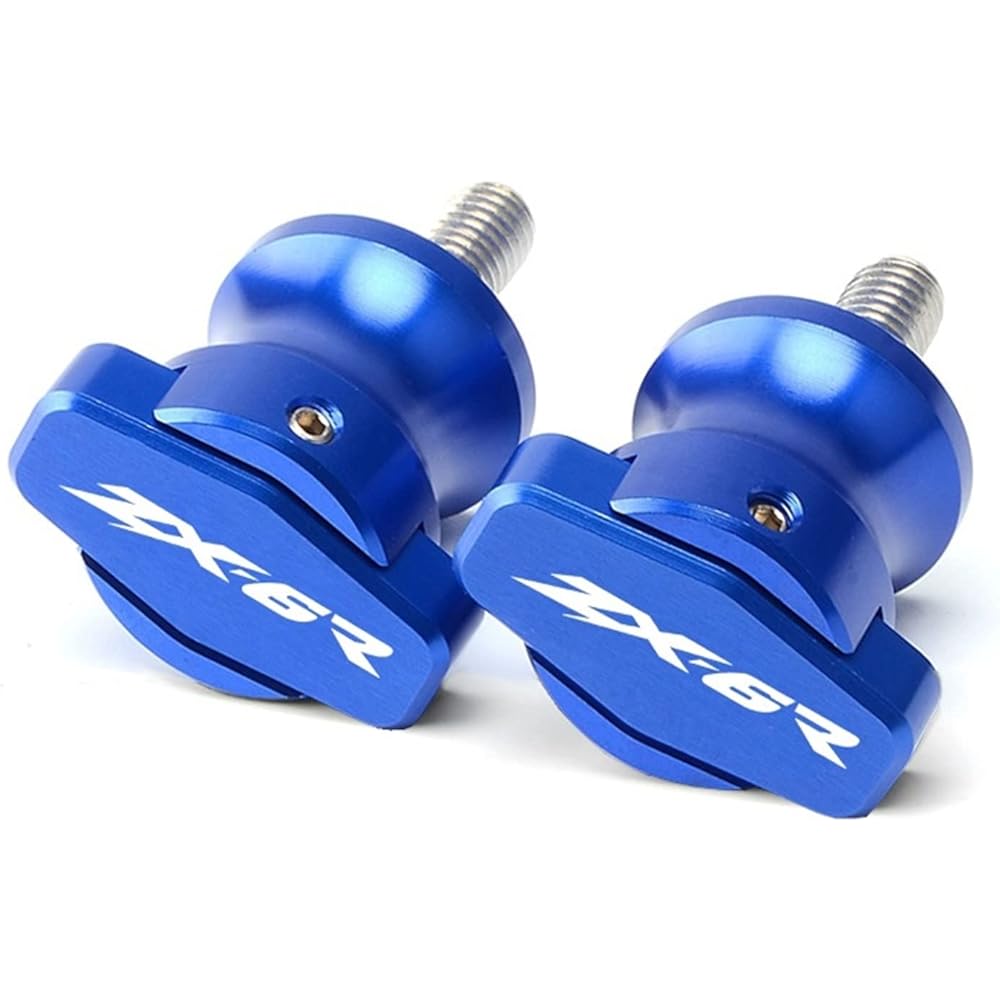 Uminino 8mm Motorcycle CNC Accessories Frame Stand Screw Swing Arm Spool Slider Change Fit Kawasaki Ninja ZX6R ZX-6R ZX600 2015-2020 Swing Arm Slider Spool (Size : 8M Blue)