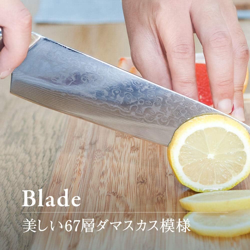 issiki Knife Gyuto Knife V Gold No. 10 Damascus Stainless Steel Present Camp 200mm