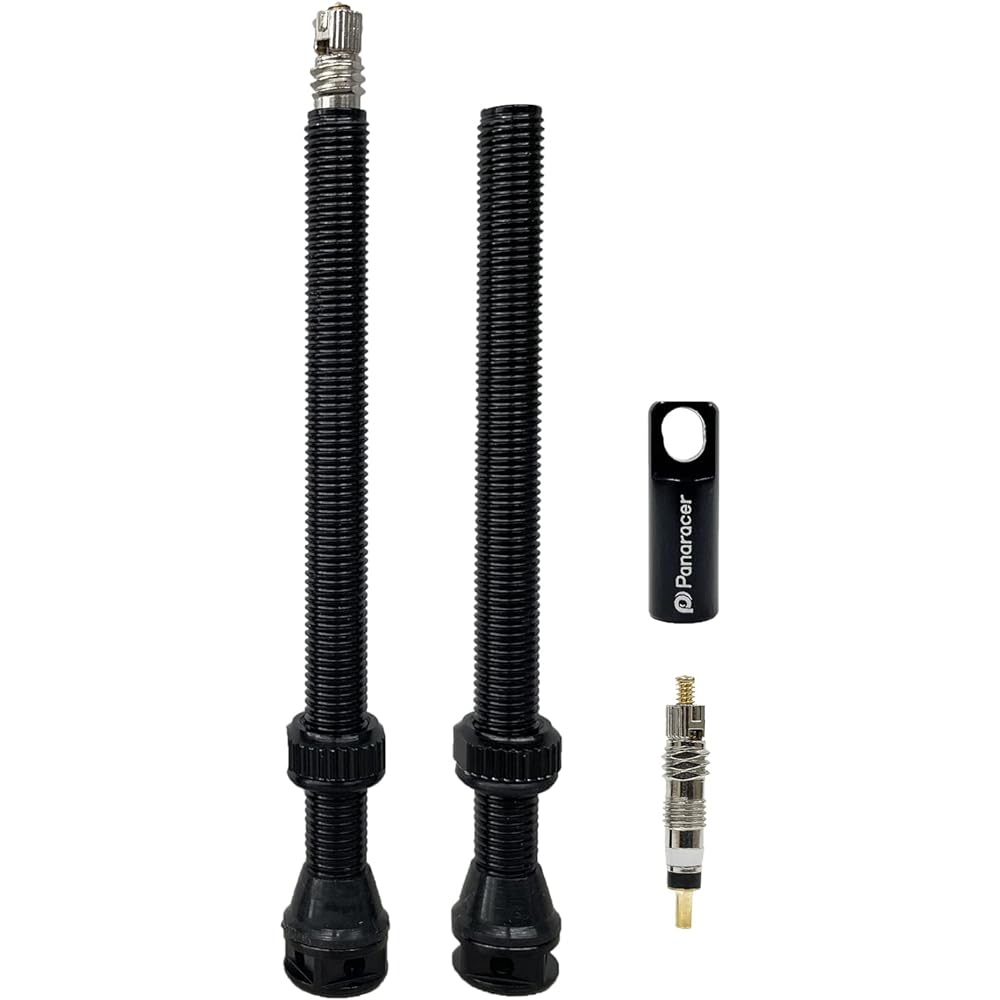 Panaracer Supplies Tubeless Valve Presta 44mm 60mm 80mm For Tubeless Compatible Rims Presta 80mm TLV-80-B Black