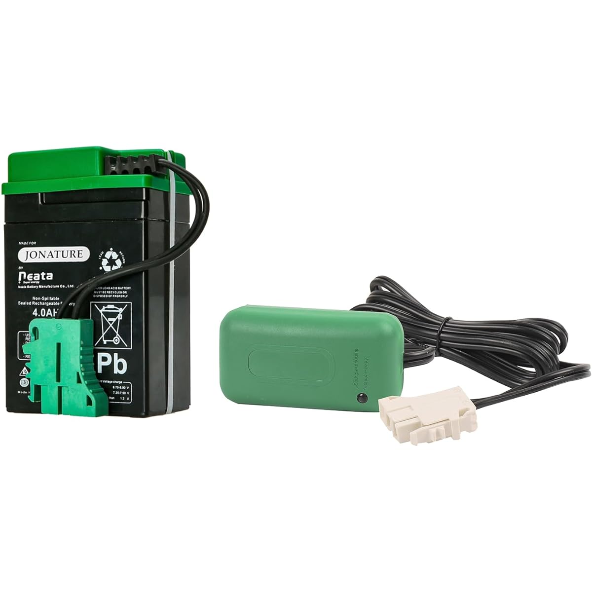 JONATURE 12V Battery + Charger Combo Kit Peg Perego Polaris RZR 900 John-Deere Gator XUV Kids Ride On Car (12V 12AH Battery + Charger)