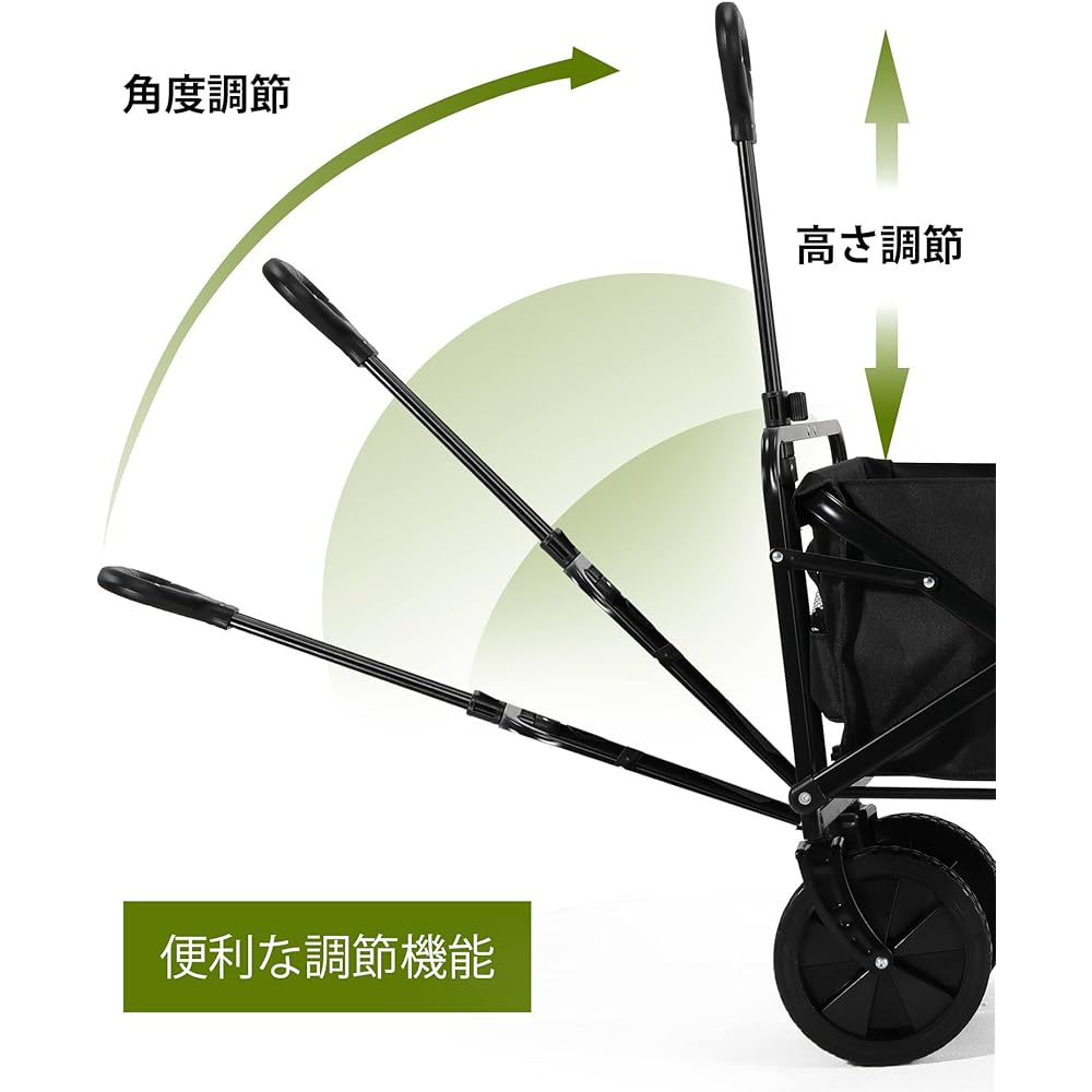 COMHOMA Carry Wagon Load Capacity 120kg Large Capacity 150L Black Lightweight Outdoor Camping Leisure Shopping Cart Dog Cart Luggage Carrying Cart Compact Multifunctional Assembly Required Folding Outdoor Wagon