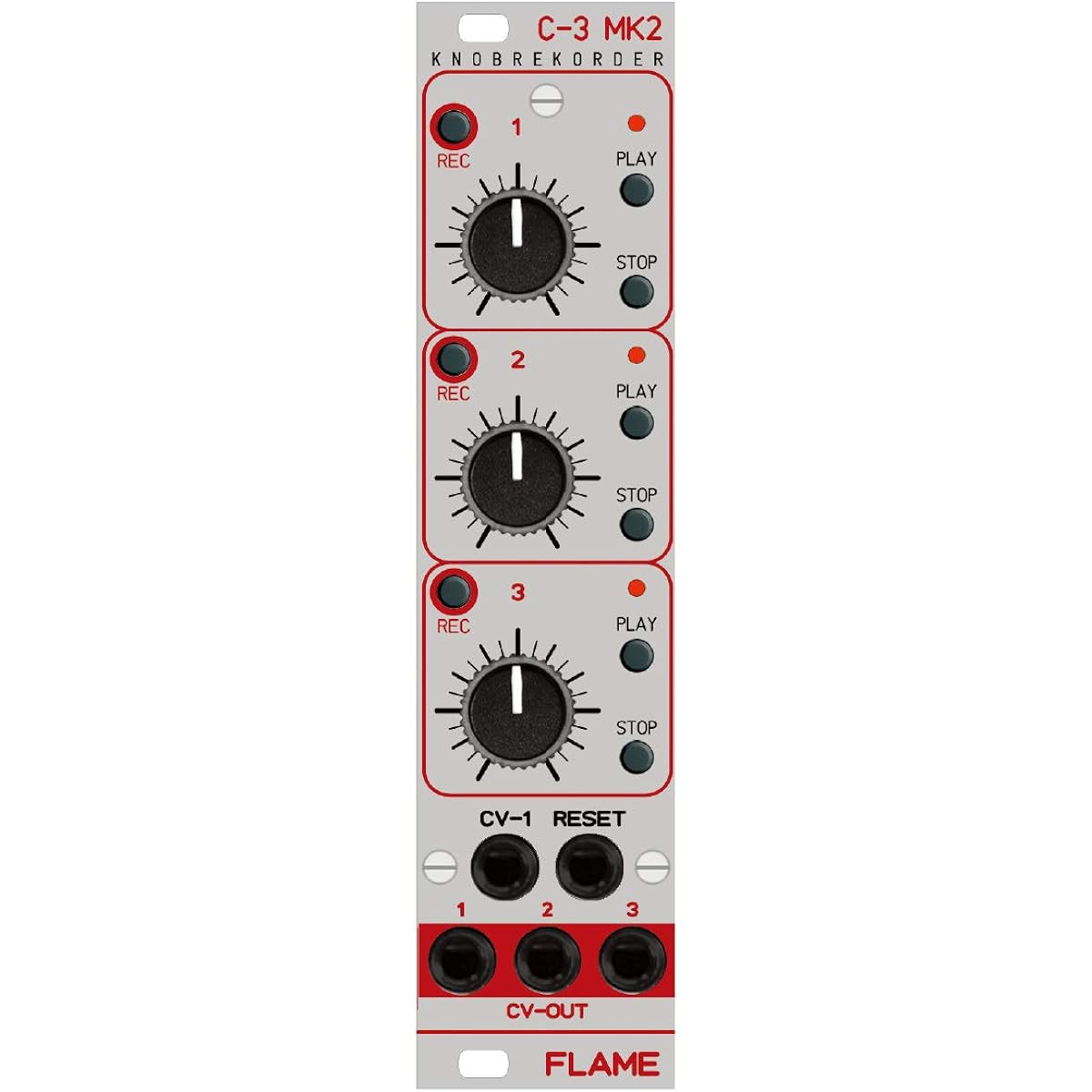 FLAME C-3 Mk2 Modular Synth Knob Recorder Module Frame