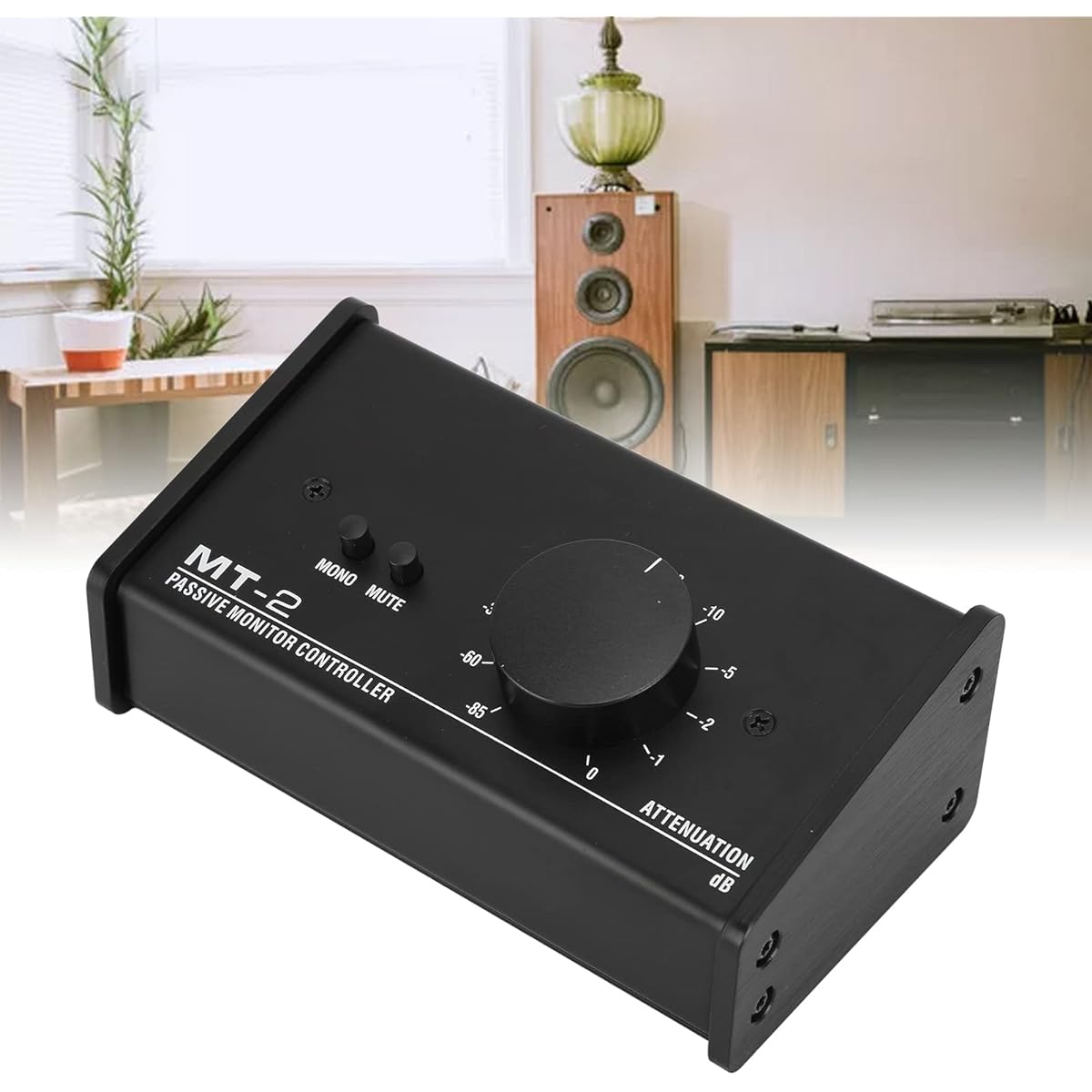 Big Knob Passive Monitor Controller XLR 3.5mm Interface Loud Volume Knob Mute Control Passive Studio Monitor Controller Stereo Monitor Volume Controller