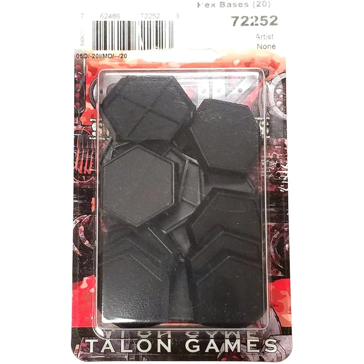 Reaper Miniatures 1" CAV Hexagon Game Base (20 pcs) #77252 Minifigures