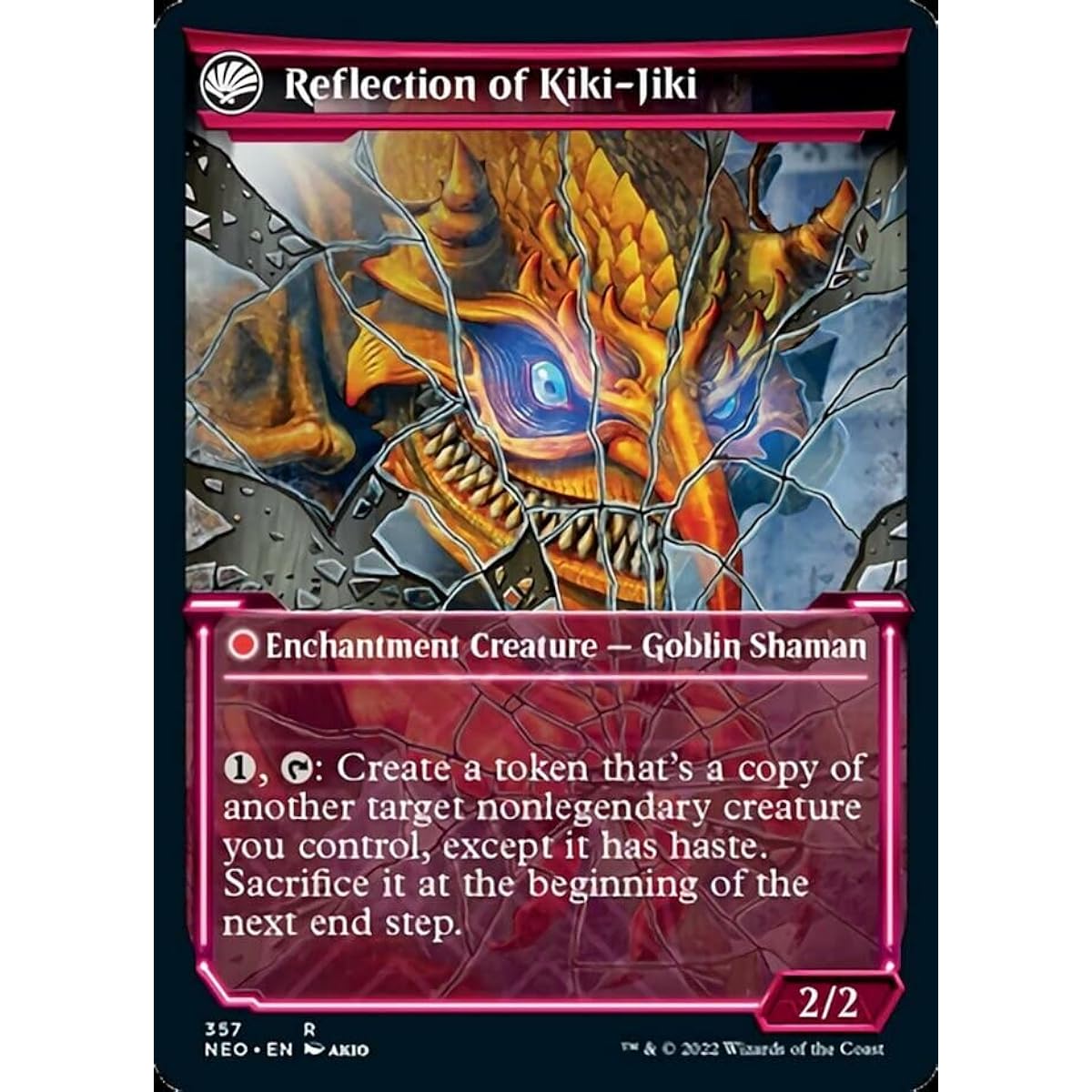 Magic: The Gathering - Mirrorbreaker Fable // Kiki-Jiki's Reflection (357) - Showcase - Foil - Kamikawa: Neon Dynasty