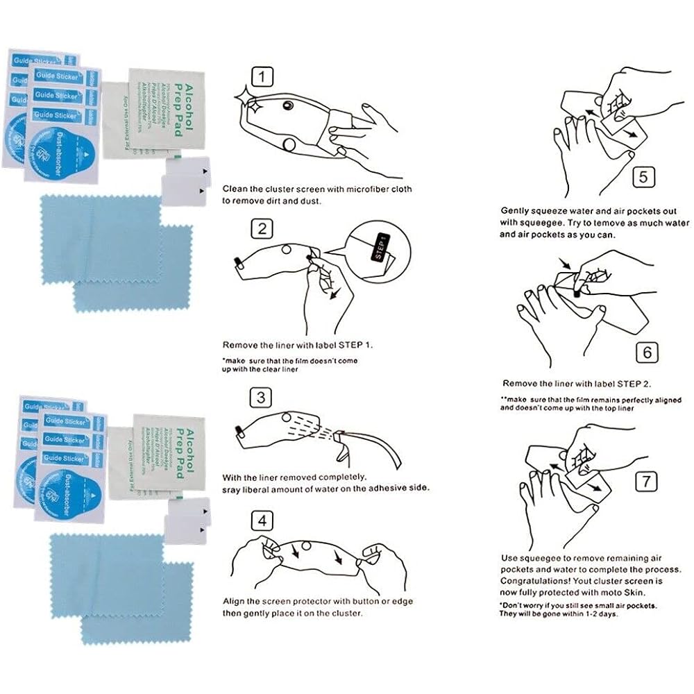 DEMUR Kawasaki Z250 Z400 Z650 Z900 13-22 Motorcycle Cluster Scratch Protection Film Dashboard Instrument Speedometer Sticker Dashboard Screen Protector (Size : 5 PCS)