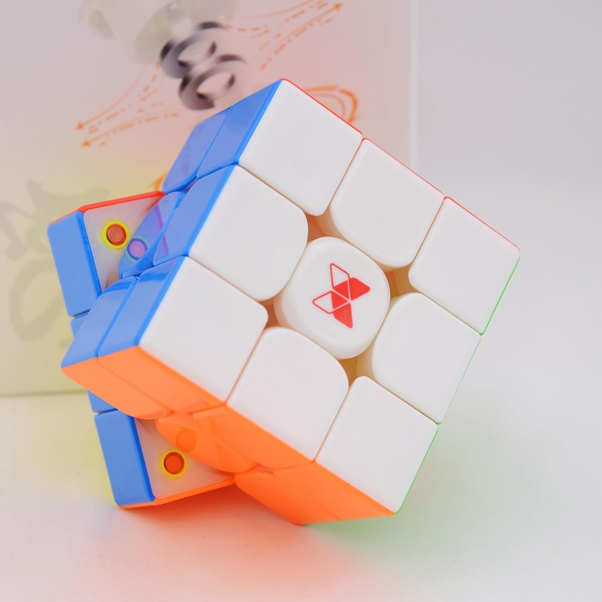 Bucubke QY Tornado V3 M UV 3x3 Magnetic Floating Puzzle Stickerless Magic Cube Tornado V3 M 3x3x3 UV-coated Magic Cube (2023 Pioneer UV) Magnet Speed Cube Toys