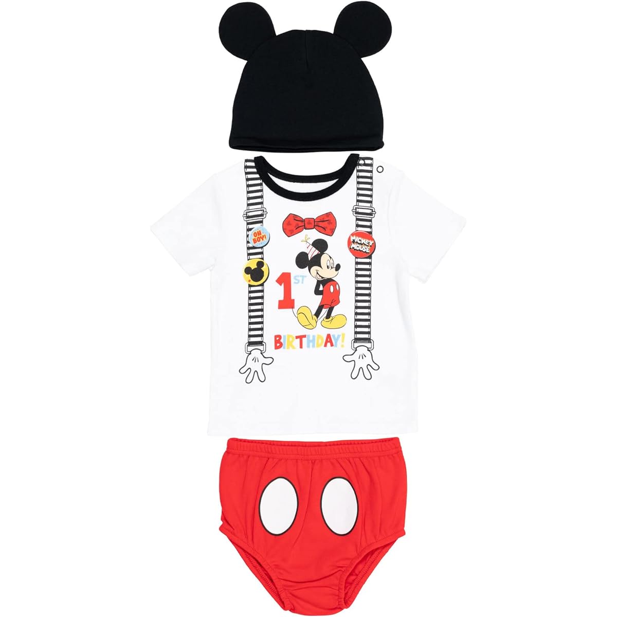 Disney Mickey Mouse Cosplay Graphic T-shirt & Cosplay Diaper Cover