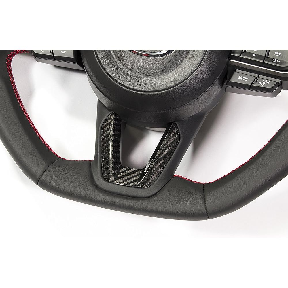 KENSTYLE Original Steering ME01C Mazda Atenza Sedan / Wagon (GJ Series) 2016/8 ~ All Black Leather (Red Stitching) & Dry Carbon Panel Mazda 6 Steering Wheel ME01C