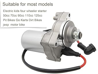 3 Bolt Starter 125cc 110cc 100cc 90cc 70cc 50cc Tao Tao ATV Dirt Bike Go Kart 4 Wheel Pit Bike 3 Bolt Starter Motor with Line