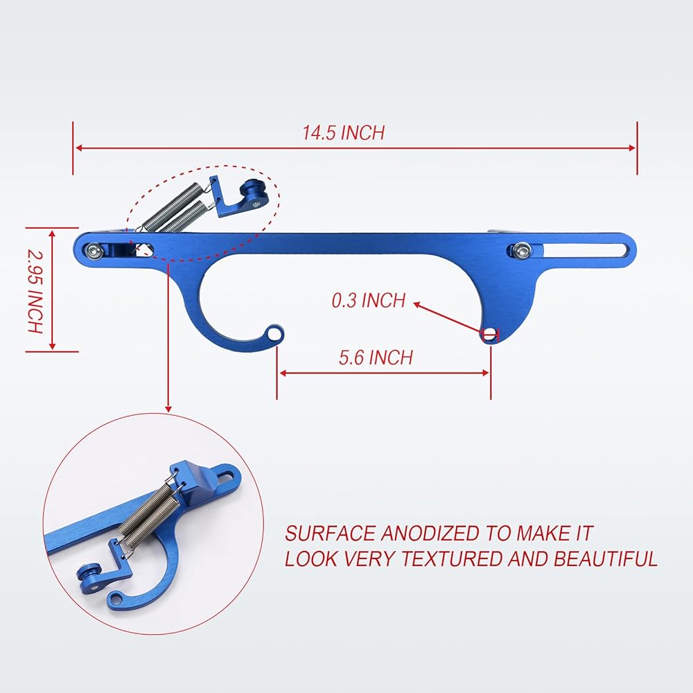 WOWYZL Throttle Cable Bracket 4150 4160 Series Throttle Bracket Billet Adjustable Aluminum Carburetor Bracket (Blue)