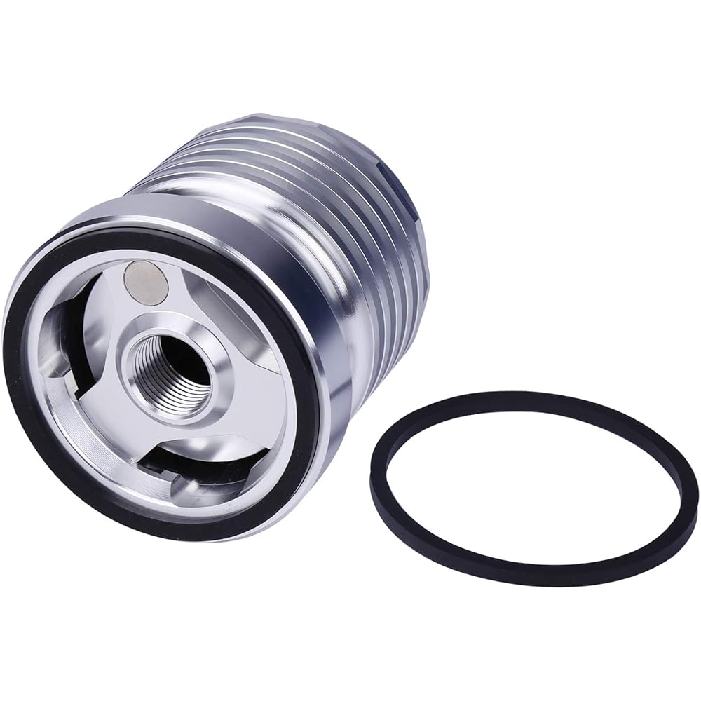 AZUMKA Motorcycle Racing Stainless Steel Reusable Oil Filter with Replacement Cartridge Fittings for Harley-Davidson Touring Twin Cam