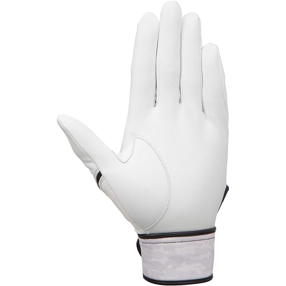 Mizuno (MIZUNO) Batting Glove Baseball Mizuno Promotion Motion Arc SF Two-handed 1EJEA21001 (White x Silver/24.0/Men's, Lady's)