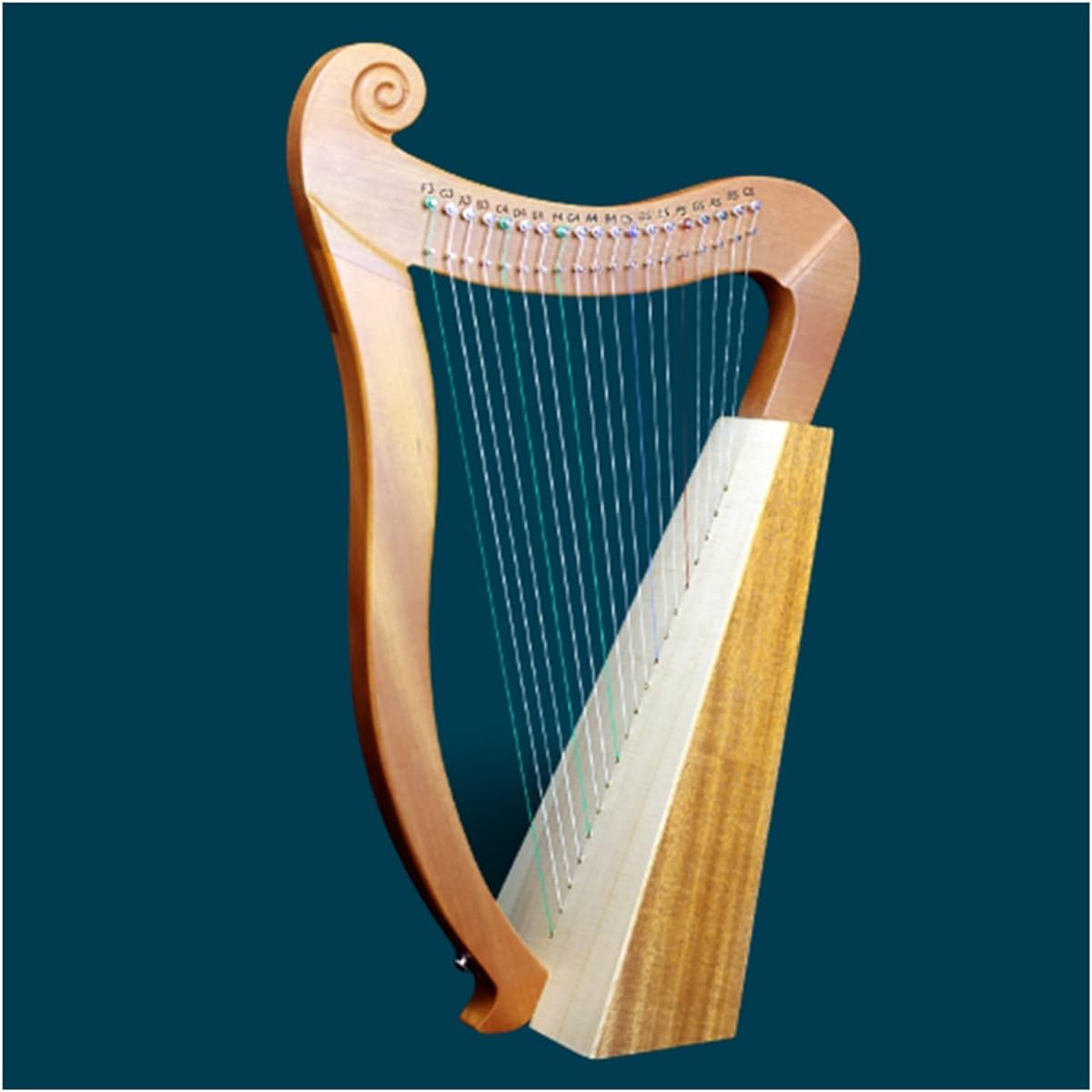 WowZza Lyra Harp 15 Strings 19 Tone Harp Lyra String Instrument Beginner Lyra Lyre Harp/19 Tone 4